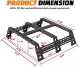 High Overland Truck Bed Rack for Jeep Gladiator JT 2020-2023